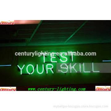 test your skill neon sign